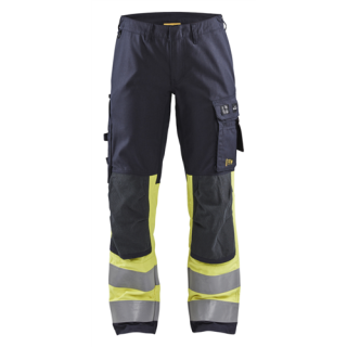 Blaklader - Dames werkbroek stretch, Marine/H-V Geel, 42