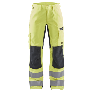 Blaklader - Dames werkbroek stretch, H-V Geel/M-blauw, 40