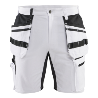 Blaklader - Schildersshort stretch, Wit/Zwart, 58