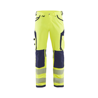 Blaklader - Werkbroek stretch, High Vis Geel/M-blauw, 50