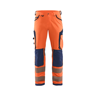 Blaklader - Werkbroek stretch, High Vis Oranje/M-blauw, 46