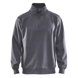 Blaklader - Sweatshirt Jersey 1/2 rits, Grijs, S