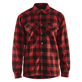 Blaklader - Overhemd flanel, Rood/Zwart, XL