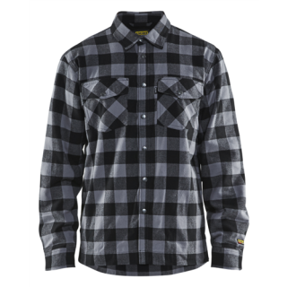 Blaklader - Overhemd flanel, D-Grijs/Zwart, XXL
