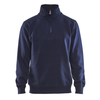 Blaklader - Sweatshirt Jersey 1/2 rits, M-blauw, 4XL