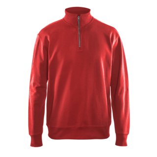 Blaklader - Sweatshirt + 1/2 rits Rood, XL