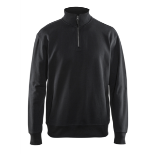 Blaklader - Sweatshirt + 1/2 rits, Zwart, XS
