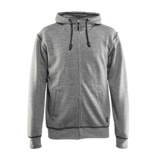 Blaklader - Hooded Sweatshirt + rits, Grijs Mêlee, S