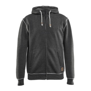Blaklader - Hooded Sweatshirt + rits, Zwart Mêlee, XXL