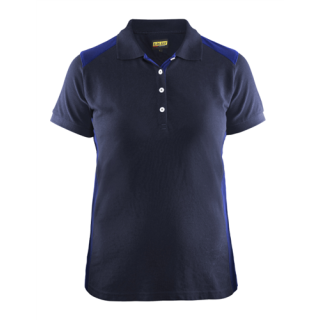 Blaklader - Dames poloshirt piqué, M-blauw/Korenblauw, XXL