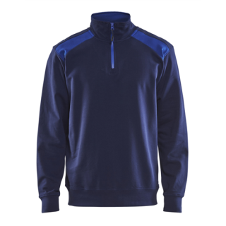 Blaklader - Sweatshirt bicolour 1/2 rits M-blauw/K-Blauw 4XL