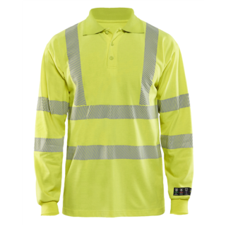 Blaklader - Poloshirt piqué lange mouw, High-Vis Geel, S