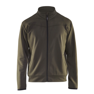 Blaklader - Service Sweatshirt + rits, Groen/Zwart, XXL