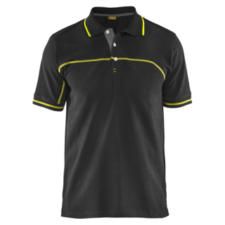 Blaklader - Poloshirt, Zwart/High-Vis Geel, XXL