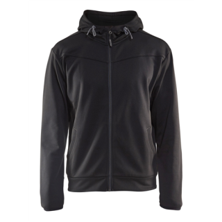 Blaklader - Hoodie + rits, Zwart/D-Grijs, XXL