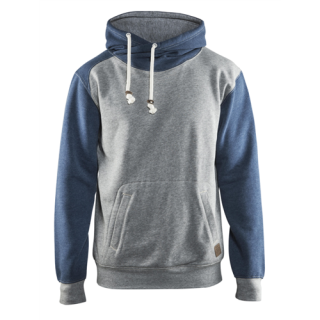 Blaklader - Hooded Sweatshirt, Grijs mêlee/Blauw, 4XL