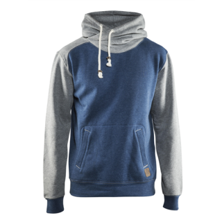 Blaklader - Hooded Sweatshirt, Blauw melange/Grijs, XS