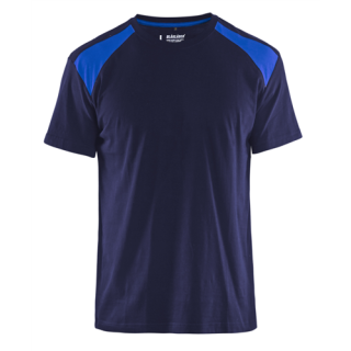 Blaklader - T-Shirt bicolour, M-blauw/Korenblauw, XXL