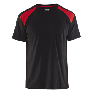 Blaklader - T-Shirt bicolour, Zwart/Rood, XS