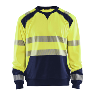Blaklader - Sweatshirt, High-Vis Geel/M-blauw, S