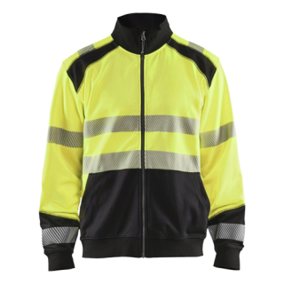 Blaklader - Sweatshirt hele rits, High-Vis Geel/Zwart, XS