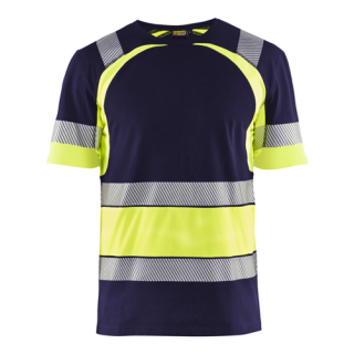 Blaklader - T-Shirt, Marine/High-Vis Geel, 4XL