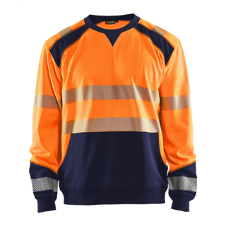 Blaklader - Sweatshirt, High-Vis Oranje/M-blauw, XXL