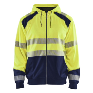 Blaklader - Hooded Sweatshirt, High-Vis Geel/M-blauw, 4XL
