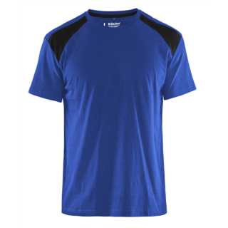 Blaklader - T-Shirt bicolour, Korenblauw/Zwart, XL
