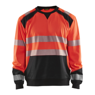 Blaklader - Sweatshirt, High-Vis Rood/Zwart, 3XL