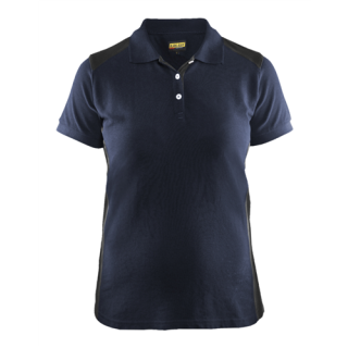 Blaklader - Dames poloshirt piqué, M-blauw/Zwart, XL