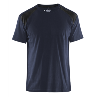 Blaklader - T-Shirt bicolour, M-blauw/Zwart, S