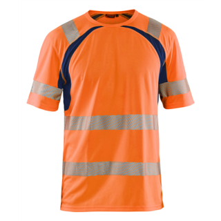 Blaklader - UV-T-Shirt, High-Vis Oranje/M-blauw, 3XL