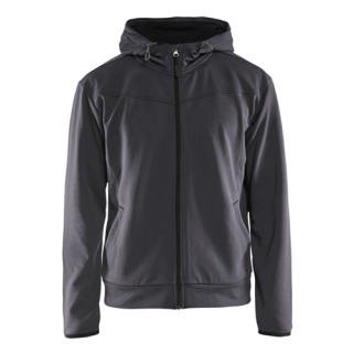 Blaklader - Hoodie + rits, M-Grijs/Zwart, S