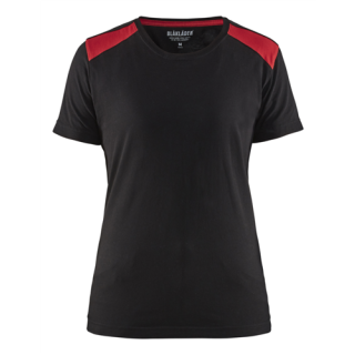 Blaklader - Dames T-Shirt, Zwart/Rood, S
