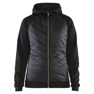 Blaklader - Dames hybride sweater, Zwart/High-Vis Geel, 3XL