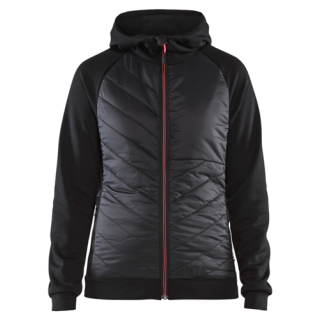 Blaklader - Dames hybride sweater, Zwart/Rood, XS