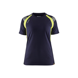 Blaklader - Dames T-shirt Visible, Marine/High-Vis Geel, S