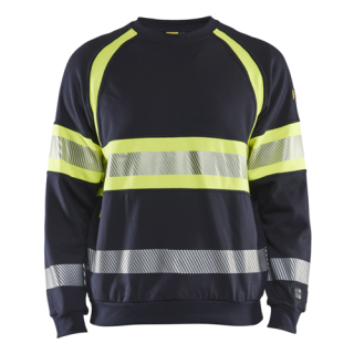 Blaklader - Sweatshirt, Marine/High-Vis Geel, M