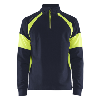 Blaklader - Sweatshirt High-Vis zones, Marine/H-V Geel, 3XL
