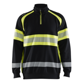 Blaklader - High-Vis Sweater, Zwart/High-Vis Geel, S