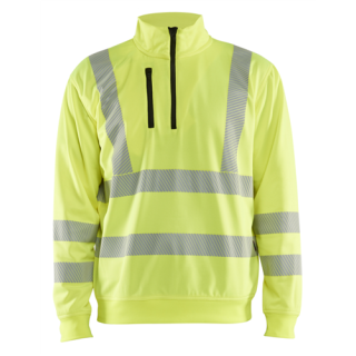 Blaklader - High-Vis Sweatshirt 1/2 rits, High-Vis Geel, 3XL