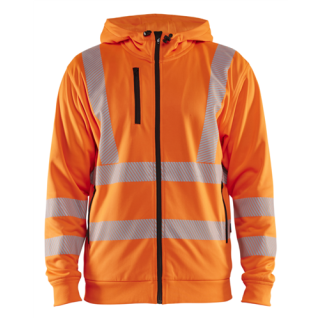 Blaklader - High-Vis Hoodie + rits, High-Vis Oranje, XL