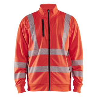 Blaklader - High-Vis Sweatshirt + rits, High-Vis Rood, XXL