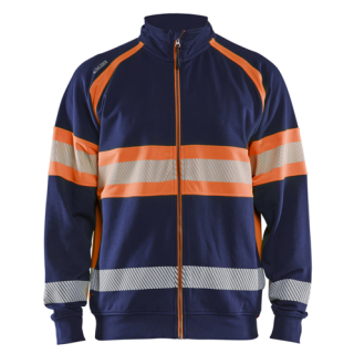 Blaklader - High-Vis sweater, M-blauw/Oranje, XL
