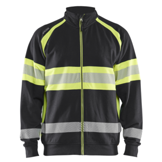 Blaklader - High-Vis sweater, Zwart/High-Vis Geel, S