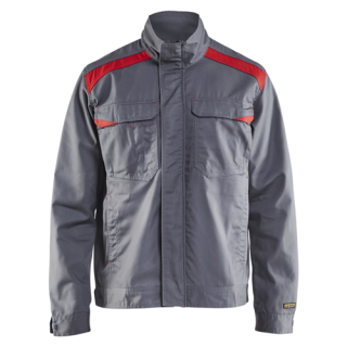 Blaklader - Industriejack. Ongevoerd Grijs/Rood, XL