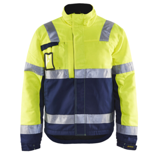 Blaklader - Winterjas, High Vis Geel/M-blauw, 3XL