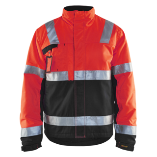 Blaklader - Winterjas, High Vis Rood/Zwart, L