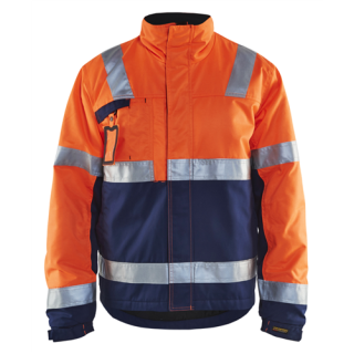 Blaklader - Winterjas, High Vis Oranje/M-blauw, S